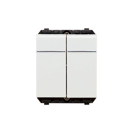 s18ccs-2a Công tắc kép cỡ trung 1 chiều có vạch bạc 16A bắt vít Vanlock S18CCS/2A