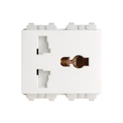 Ổ cắm đa năng có màn che 2 mô đun 16A bắt vít Vanlock S18CCUAM