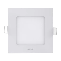 Đèn LED panel nhôm âm trần vuông dimmer 6W sáng vàng MPE SPL-6V/DIM