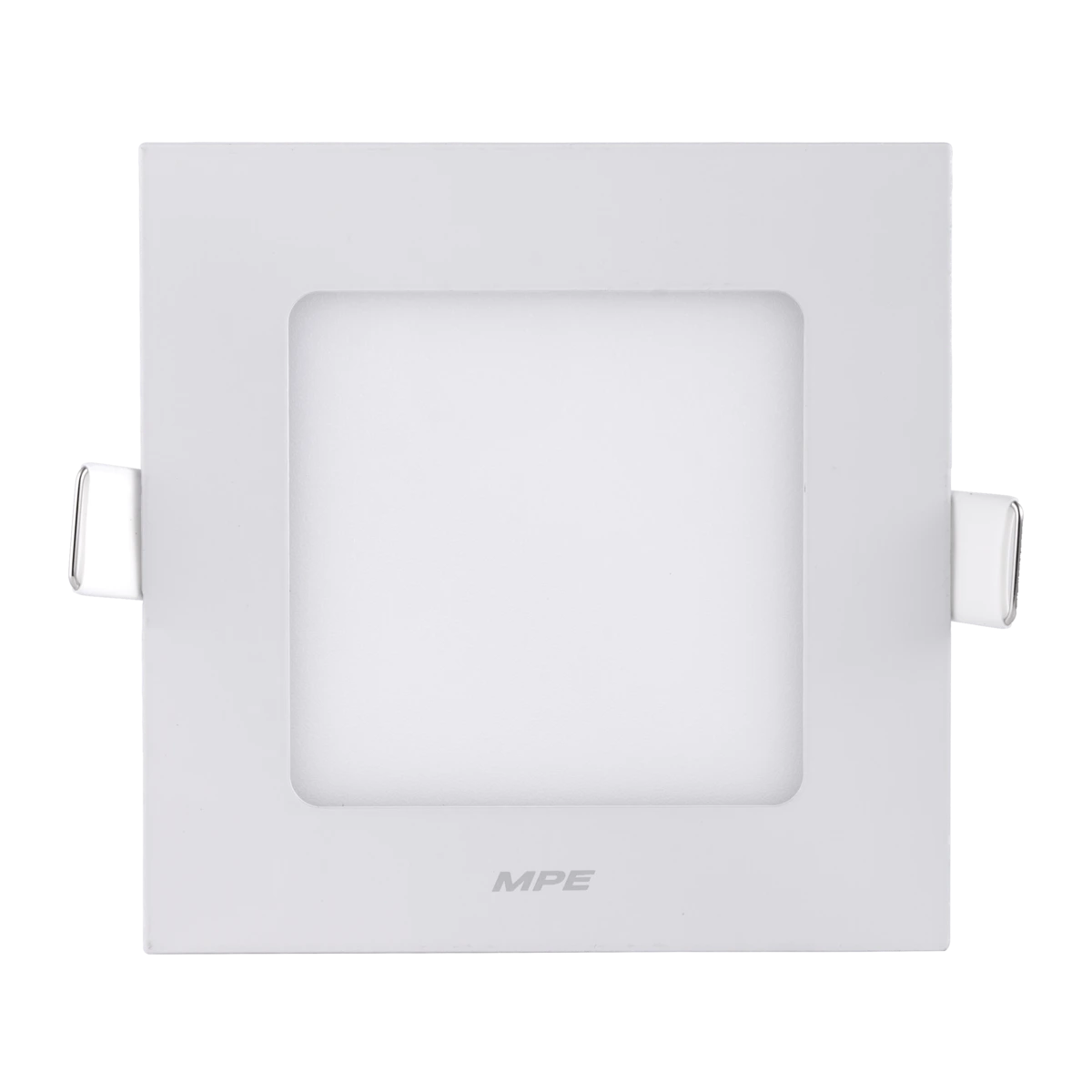 spl-6t Đèn LED panel nhôm âm trần vuông dimmer 6W sáng vàng MPE SPL-6V/DIM