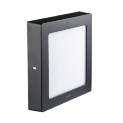 Đèn LED panel nhôm vỏ đen gắn nổi 12W sáng vàng MPE SSPLB-12V