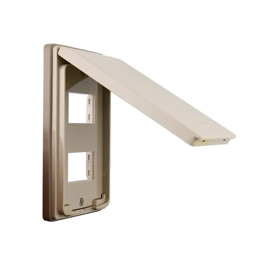 weg7902k-vn Mặt Wide 2 thiết bị có nắp che mưa màu beige Panasonic WEG7902K-VN