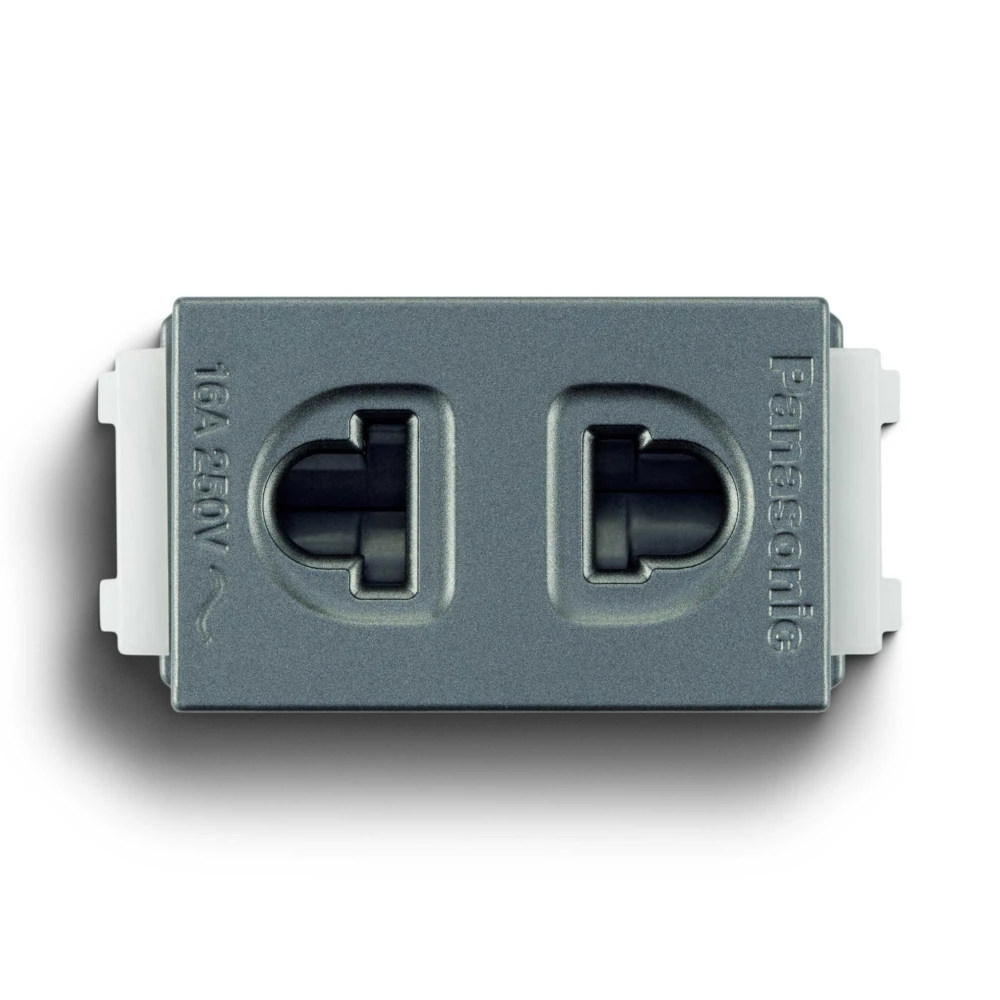 wev1081myh-1 Ổ cắm đơn 16A cắm nhanh màu xám ánh kim Panasonic WEV1081MYH