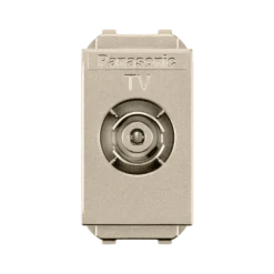 Ổ cắm anten TiVi 75 Ohm màu vàng ánh kim Panasonic WEV2501MYZ