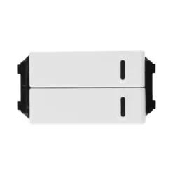 Công tắc 1 chiều đôi cỡ nhỏ 16A bắt vít màu trắng Panasonic WEV502107SW