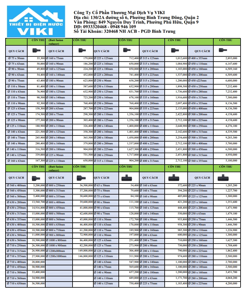 phụ kiện HDPE hàn nối đầu PN10