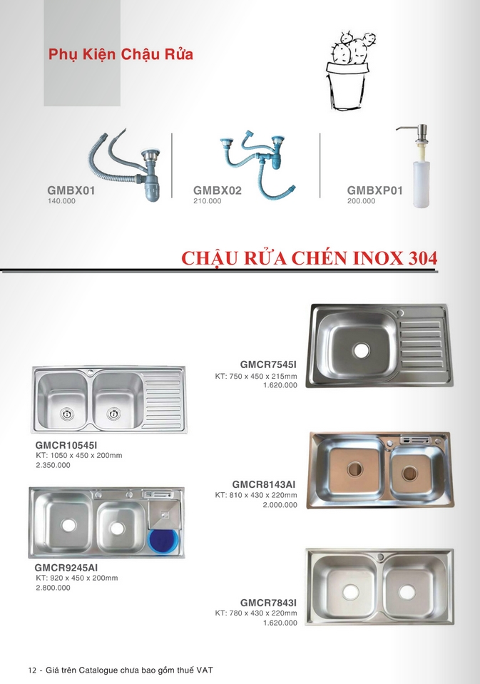 chậu rửa chén inox 304 Gama trang 1