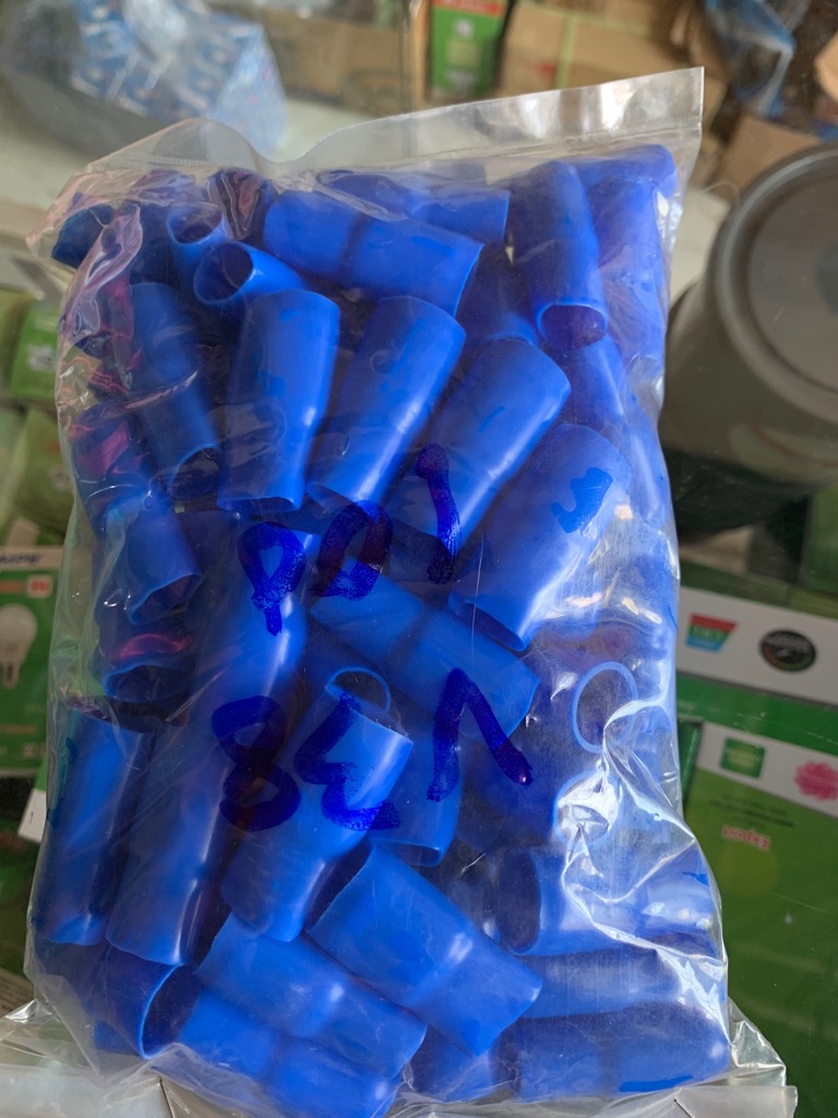 mũ chụp đầu cos xanh duong