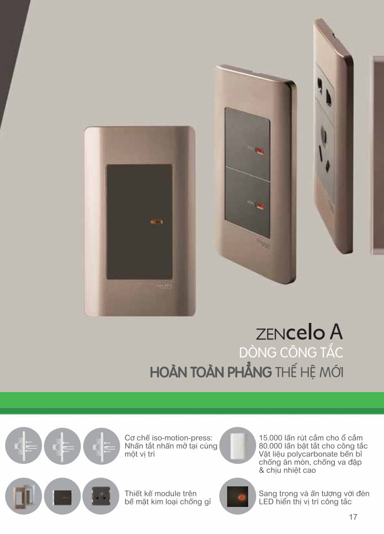 Dong Cong tac o cam zencelo A 17