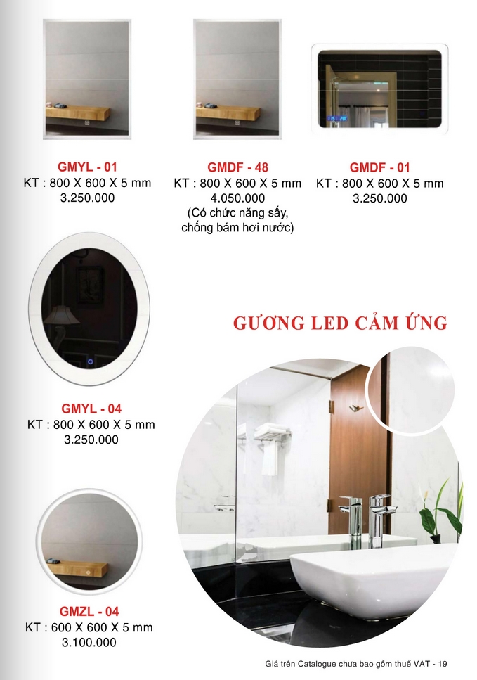 gương led cảm ứng Gama