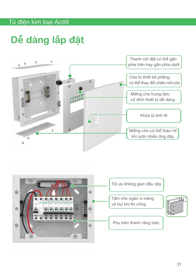 Tủ điện kim loại acti9