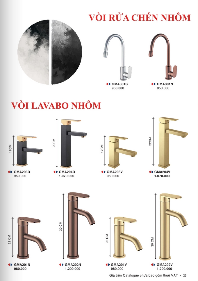 vòi rửa chén nhôm Gama